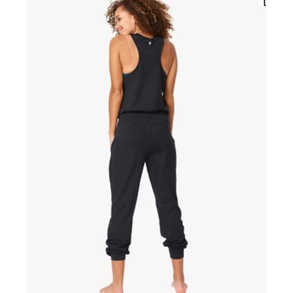 Sweaty Betty Black Gary Yoga Casual Jogger Jumpsuit Women's Size Medium - Picture 2 of 13